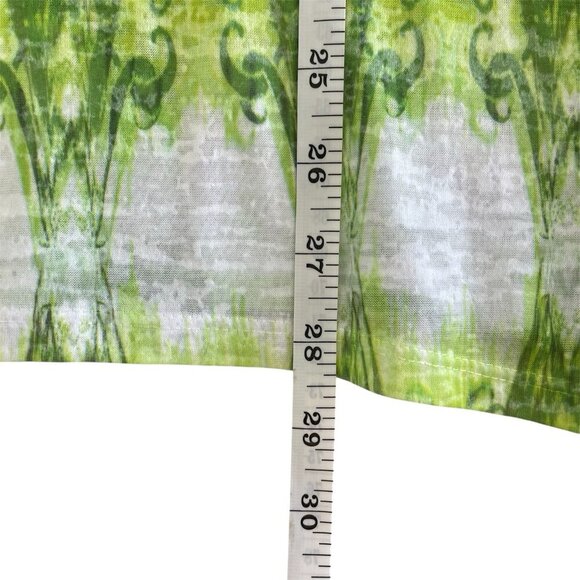 Jess & Jane Womens Tie Dye Tunic Top L Artsy Rhinestone Shark Bite Green Blouse - Picture 12 of 13